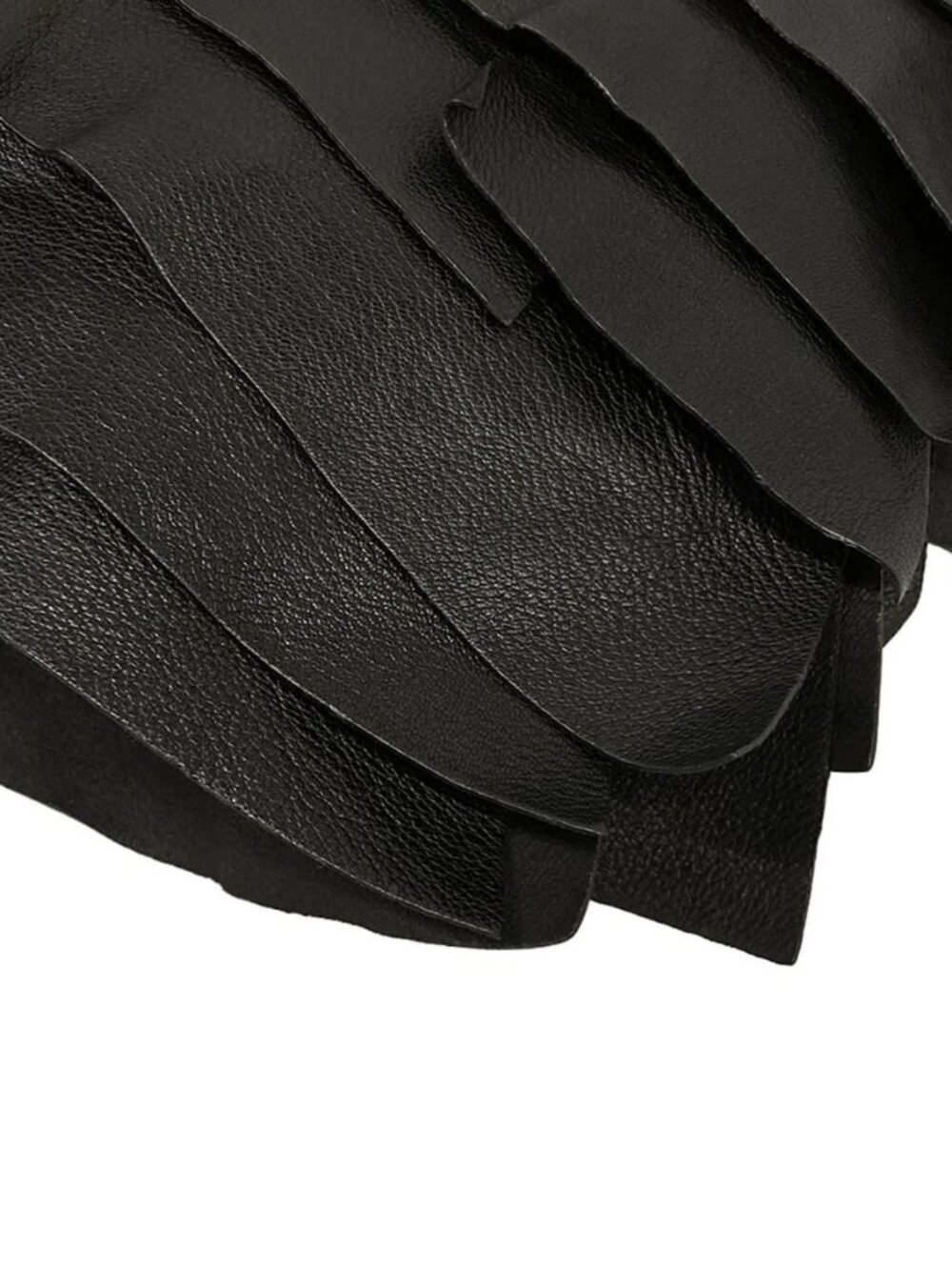 YvesSaintLaurent rivegauche (YSL) St-Tropez 129133 Black White Leather - Picture 6 of 15